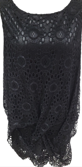 Etre size 12 black lace mini dress or long top - Picture 2 of 8